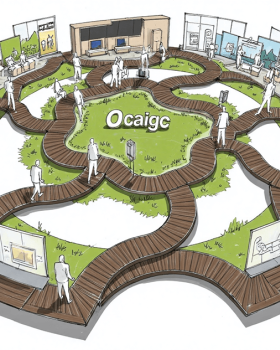 户外秀场概念草图sketch