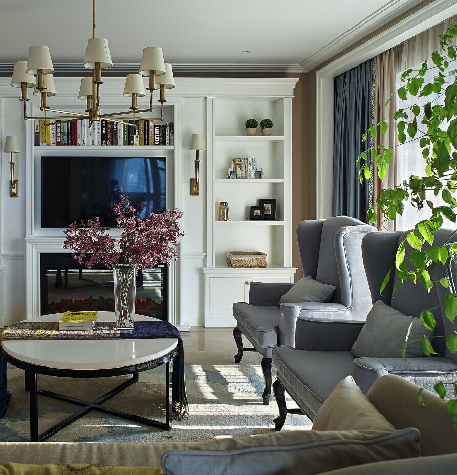 润景苑  160㎡两厅四室现代美式住宅设计-4