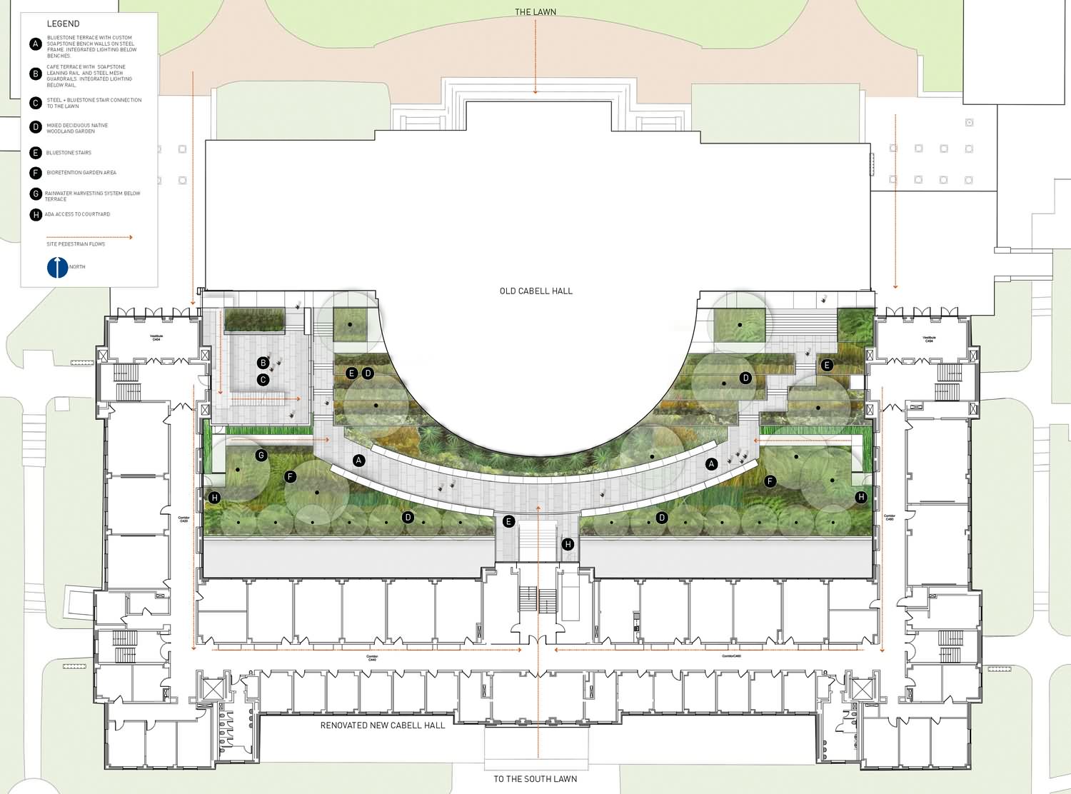 弗吉尼亚大学新卡贝尔大厅庭院丨Goody Clancy 建筑师-8