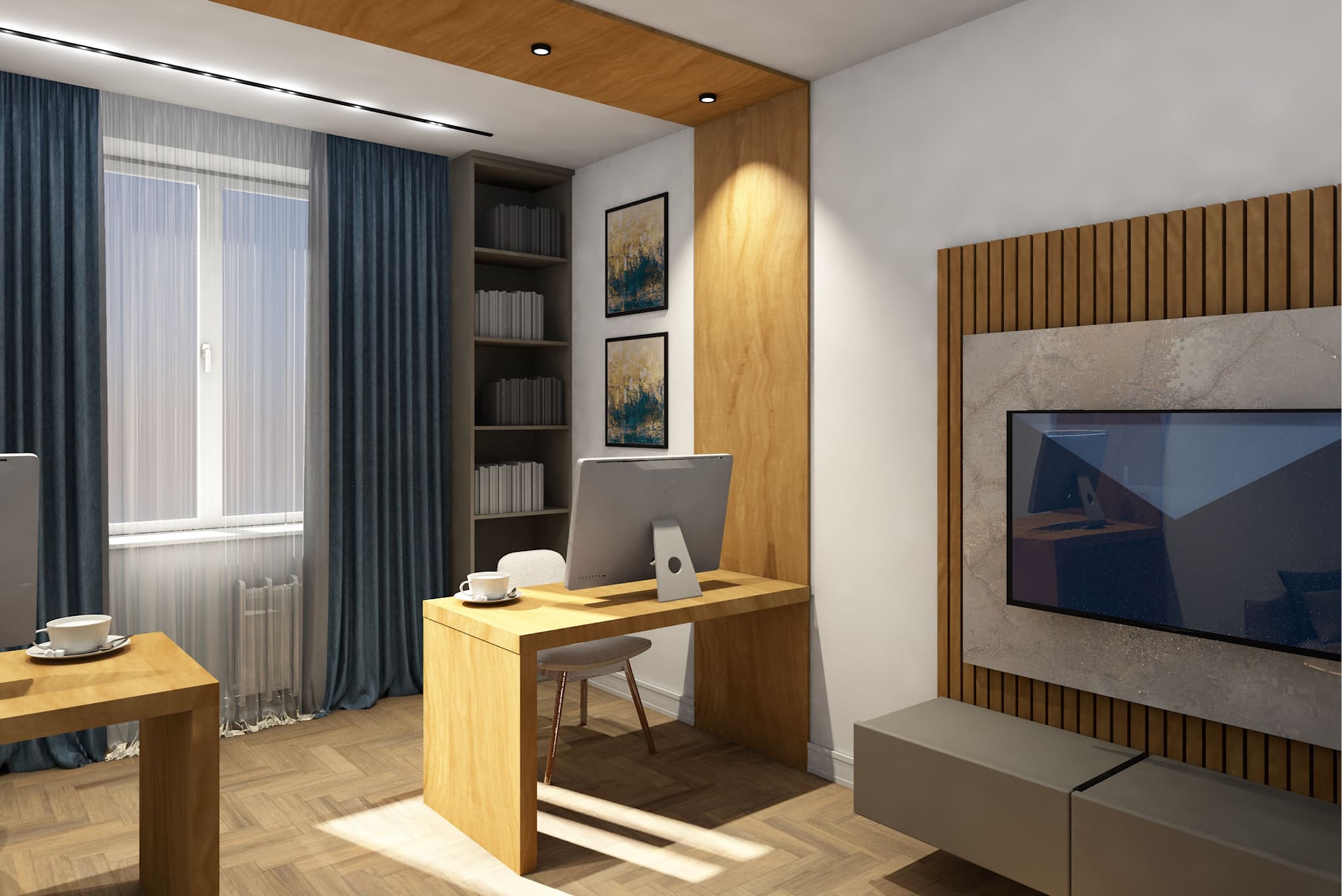 Modern interior in an old house-0