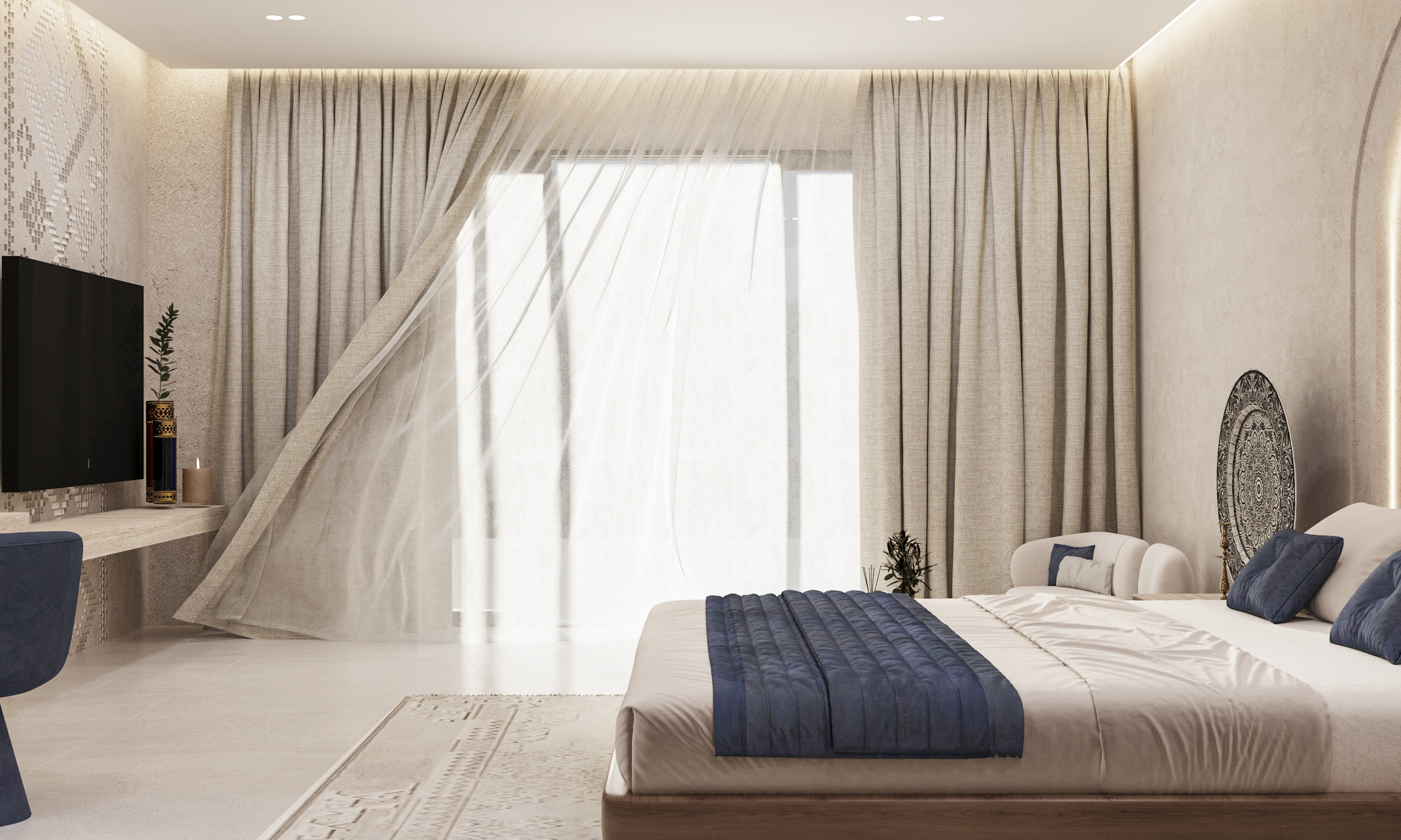 摩洛哥索菲特酒店卧室设计与可视化项目-12
