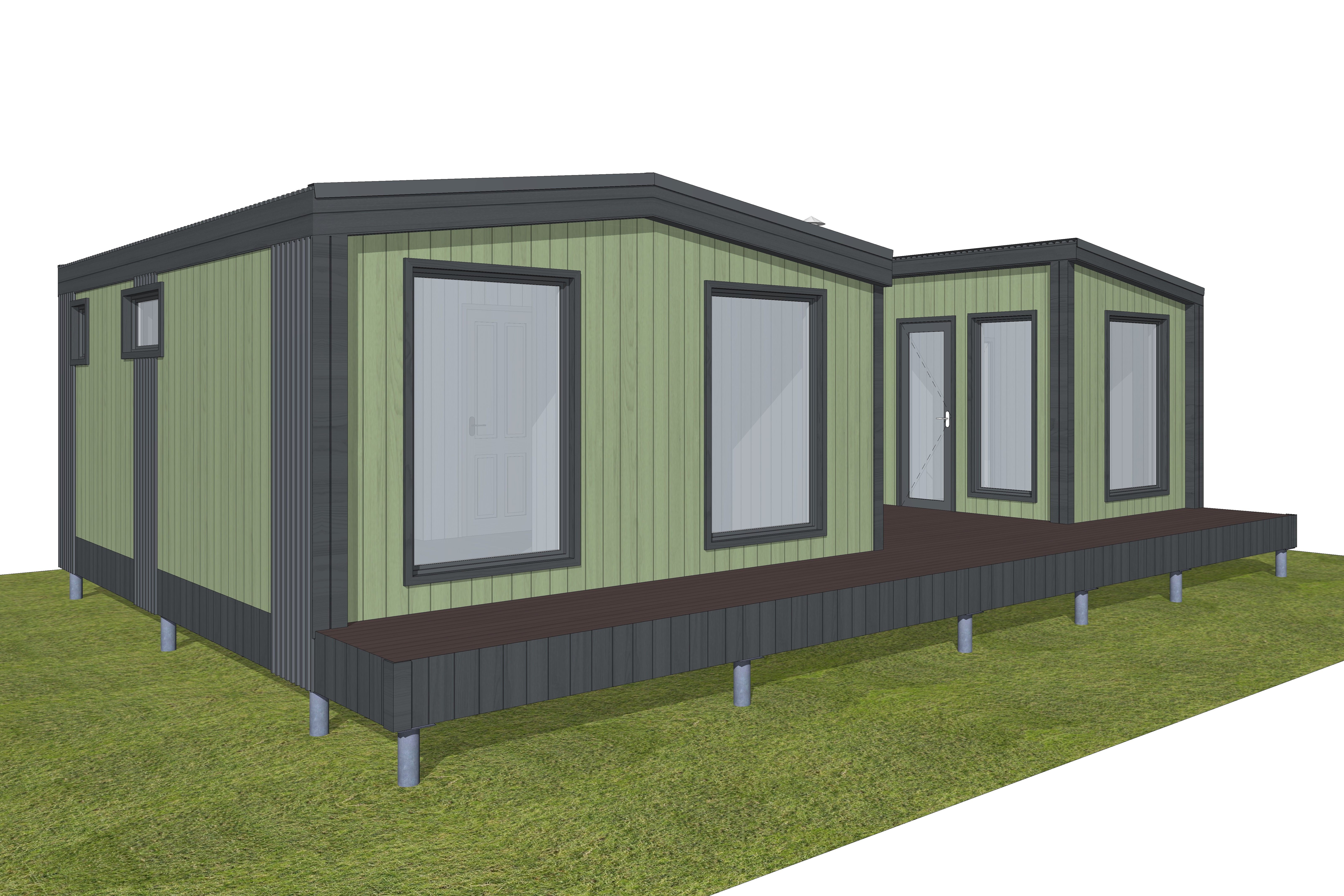 7х10 One-storey Frame House & Sauna-0