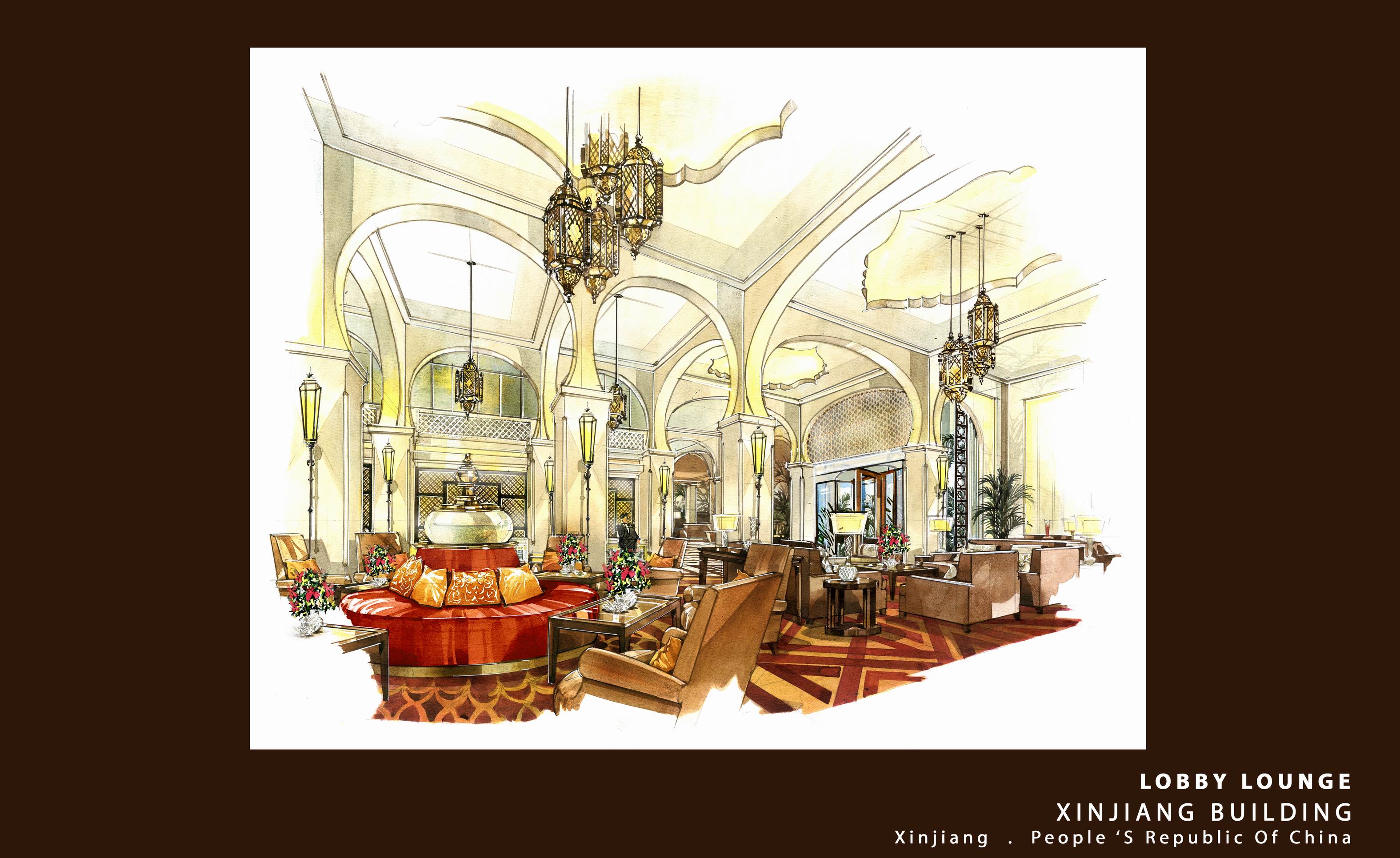 北京新疆大厦设计方案（手绘版）-2