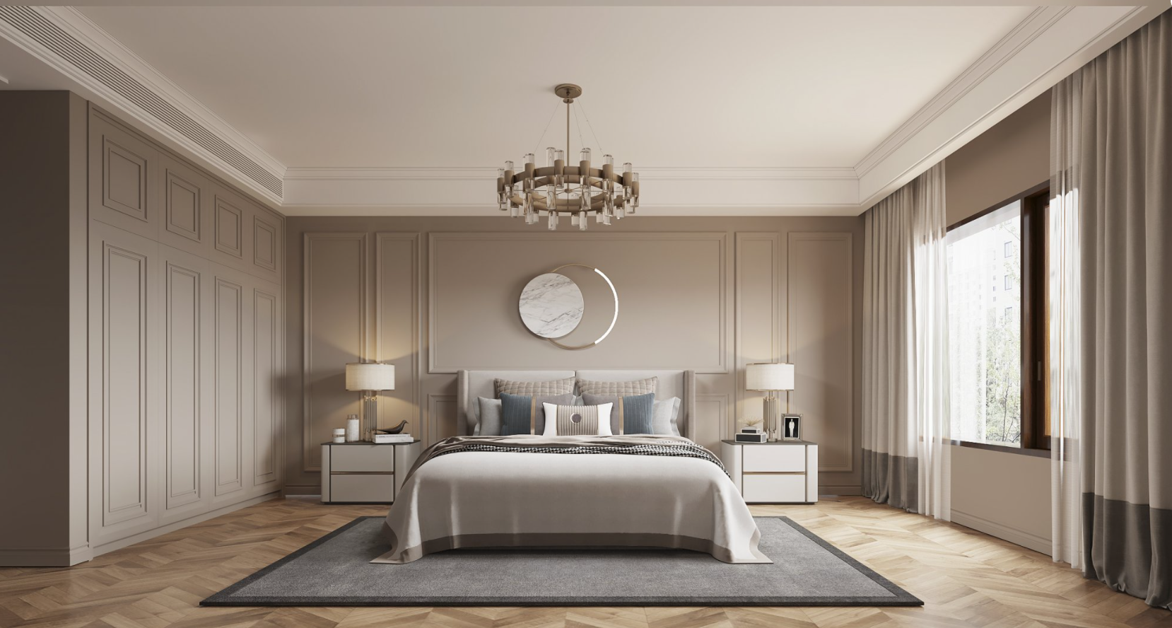 现代极简法式贵族宫廷平层设计-7