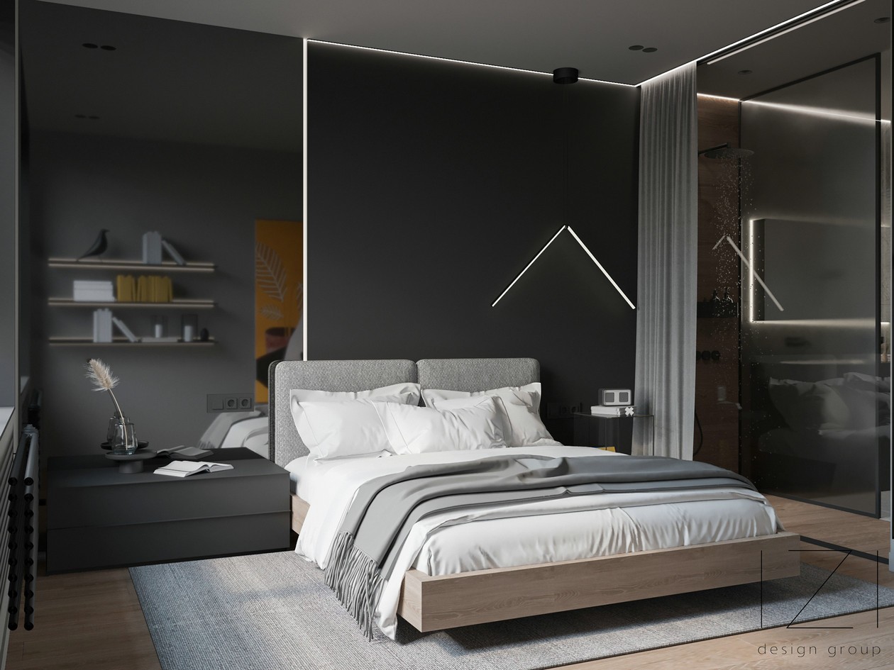 高级色系 现代简约风公寓-16