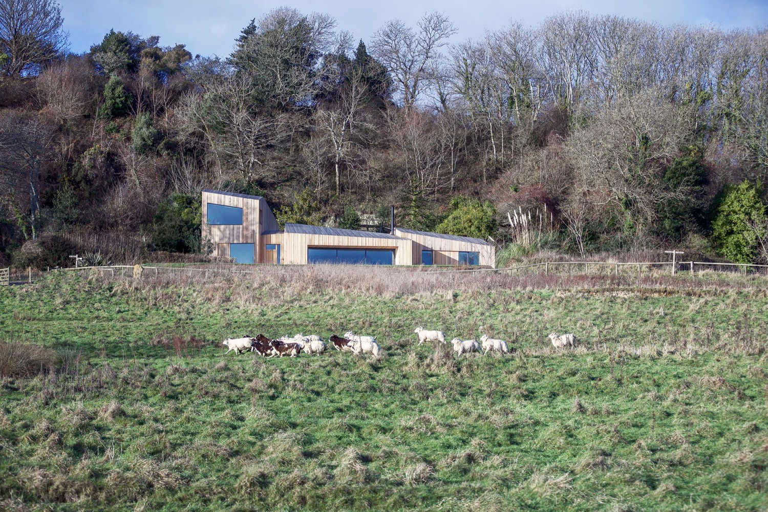 英国南海岸悬崖度假屋 | 颠覆传统的悬浮木筏设计-40