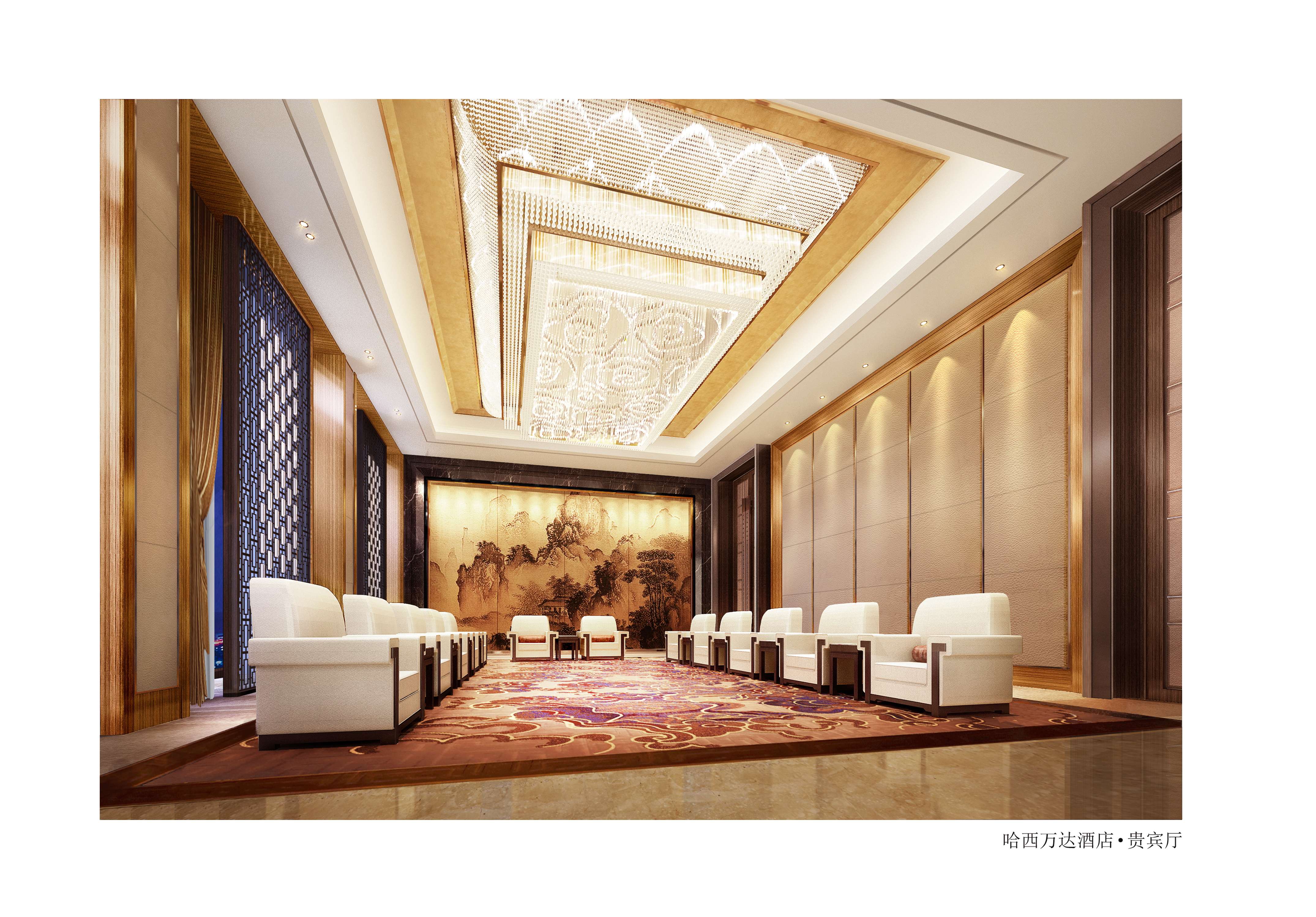 HHD设计－哈西万达五星酒店公共区域CAD施工图+效果图 926M-2