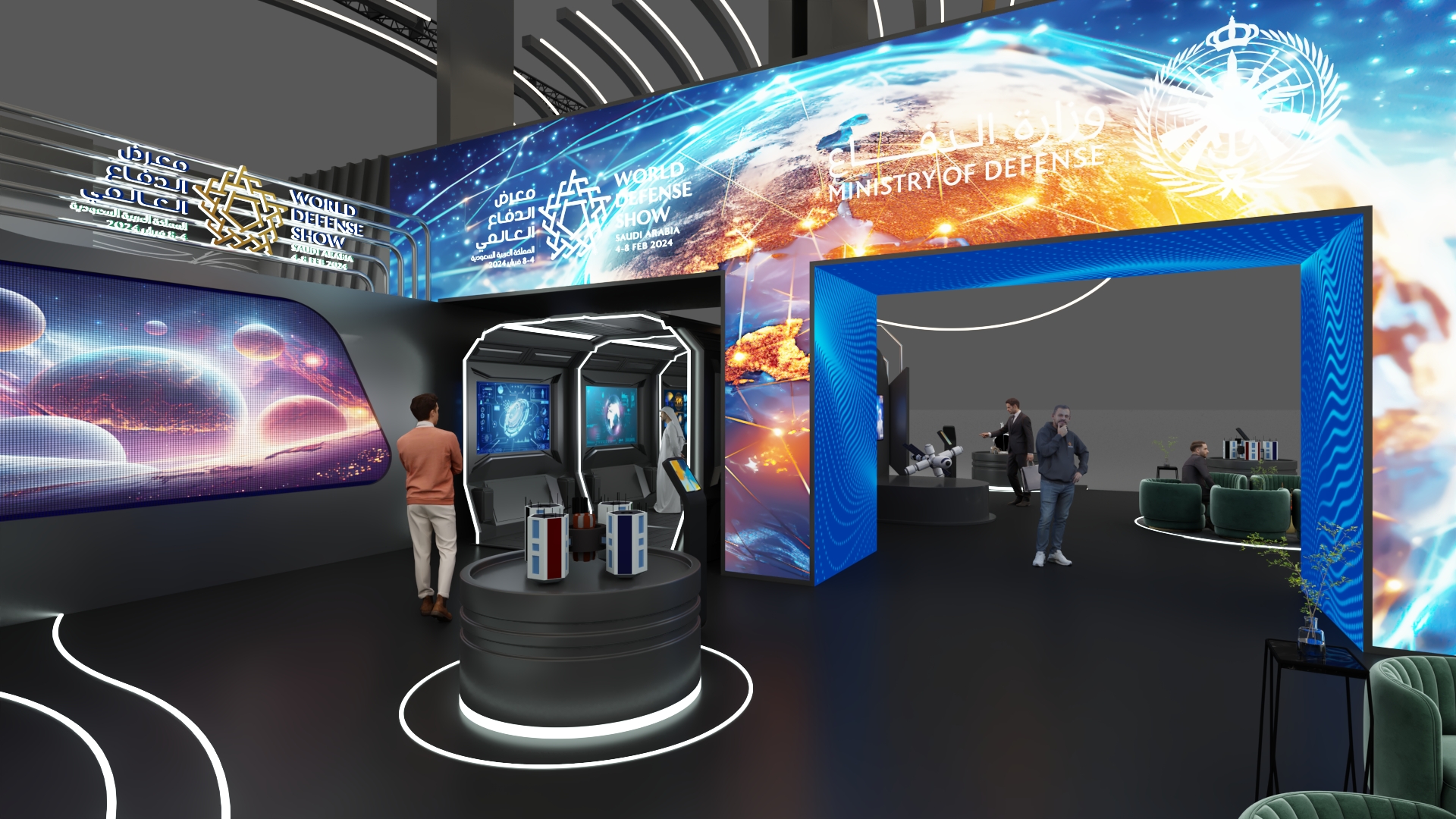 沙特国防部 2024 年世界国防展展览空间设计-21