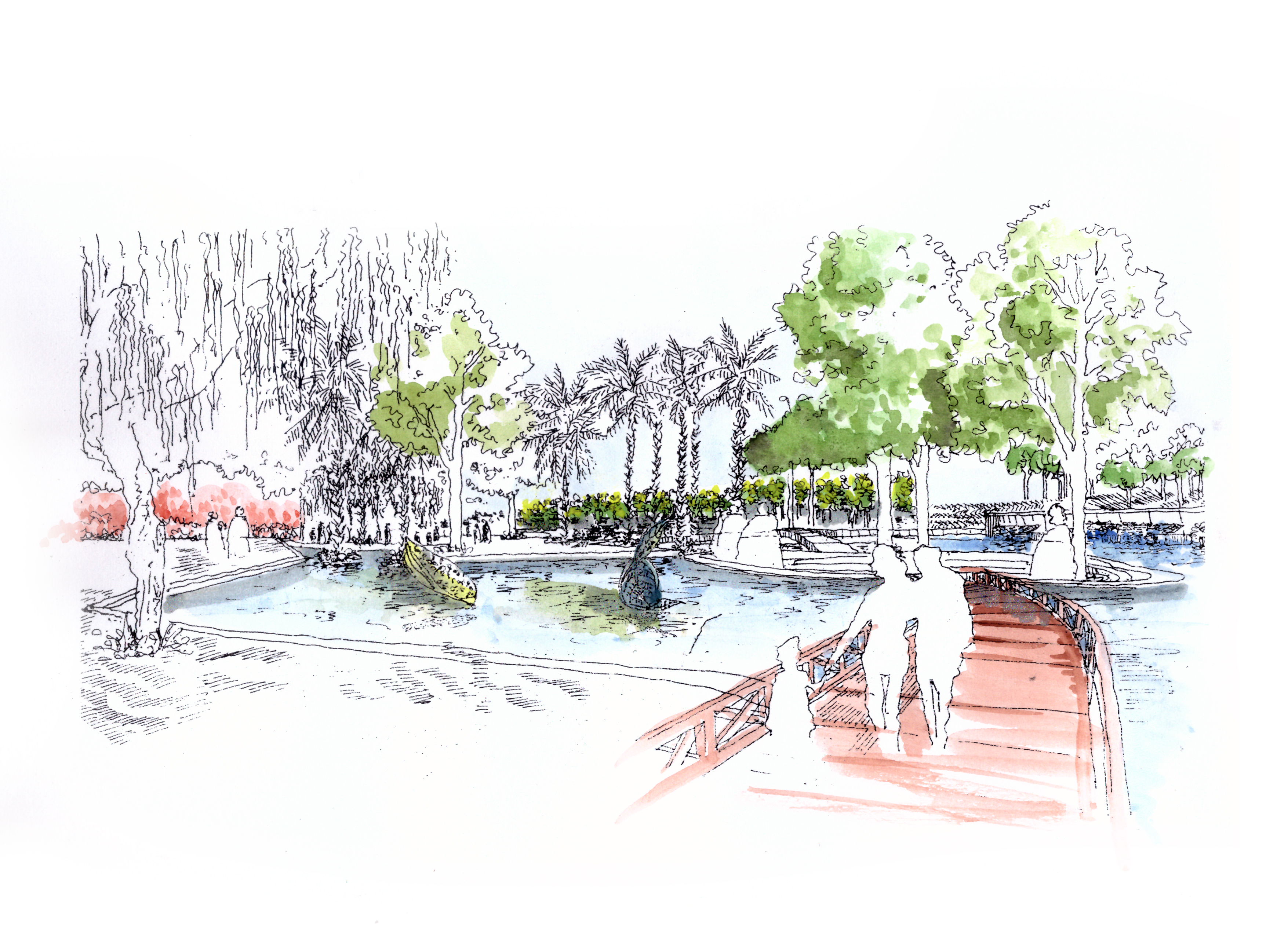 棕榈山景观草图丨EgyptCairo丨OKO PLAN Landscape-12