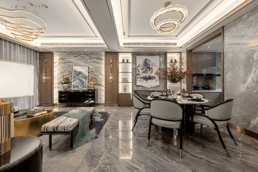 常德和瑞别墅下叠户型软装设计 | 现代风尚与东方禅意的融合-12