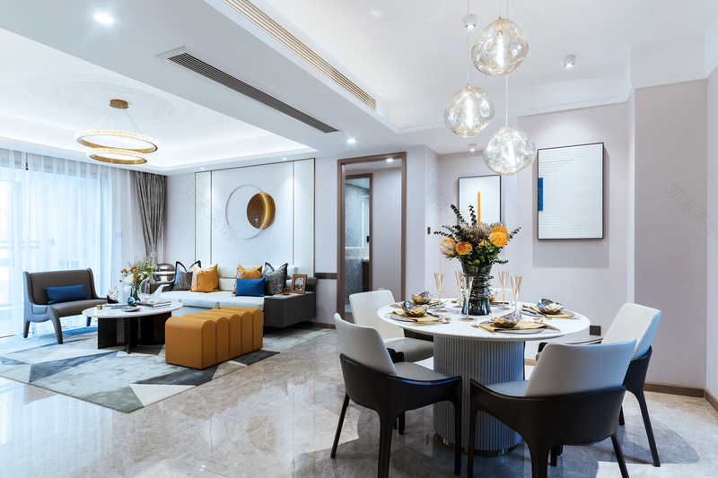 福建莆田璞悦风华110户型样板房 | 现代简约融入海洋元素-17