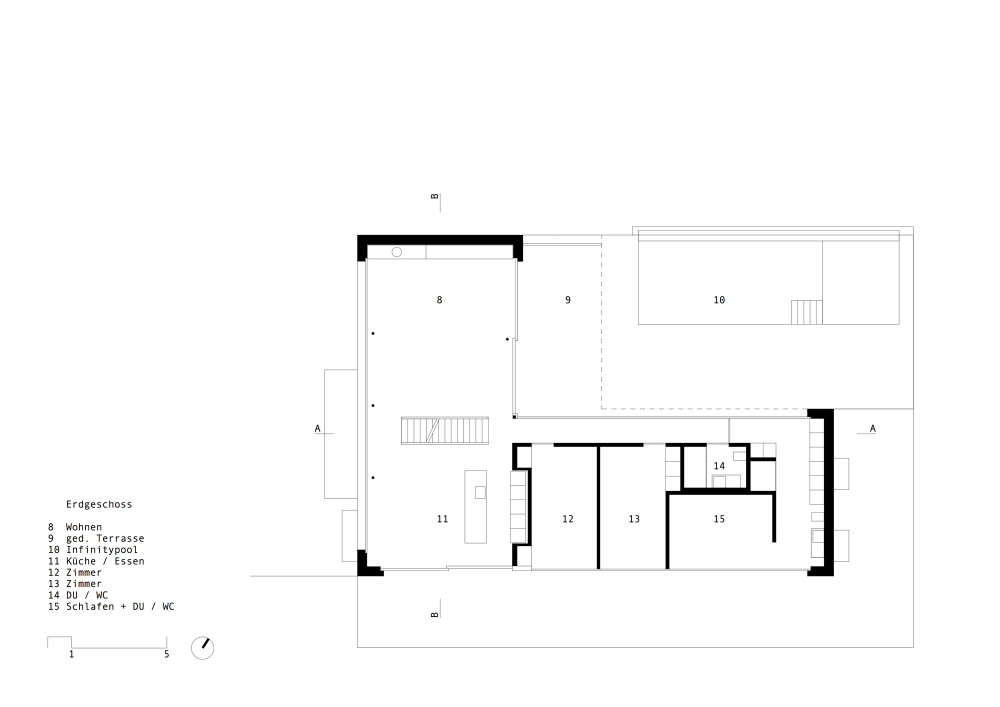 瑞士 Berna 住宅 | 融入景观的三层雕塑式建筑-38