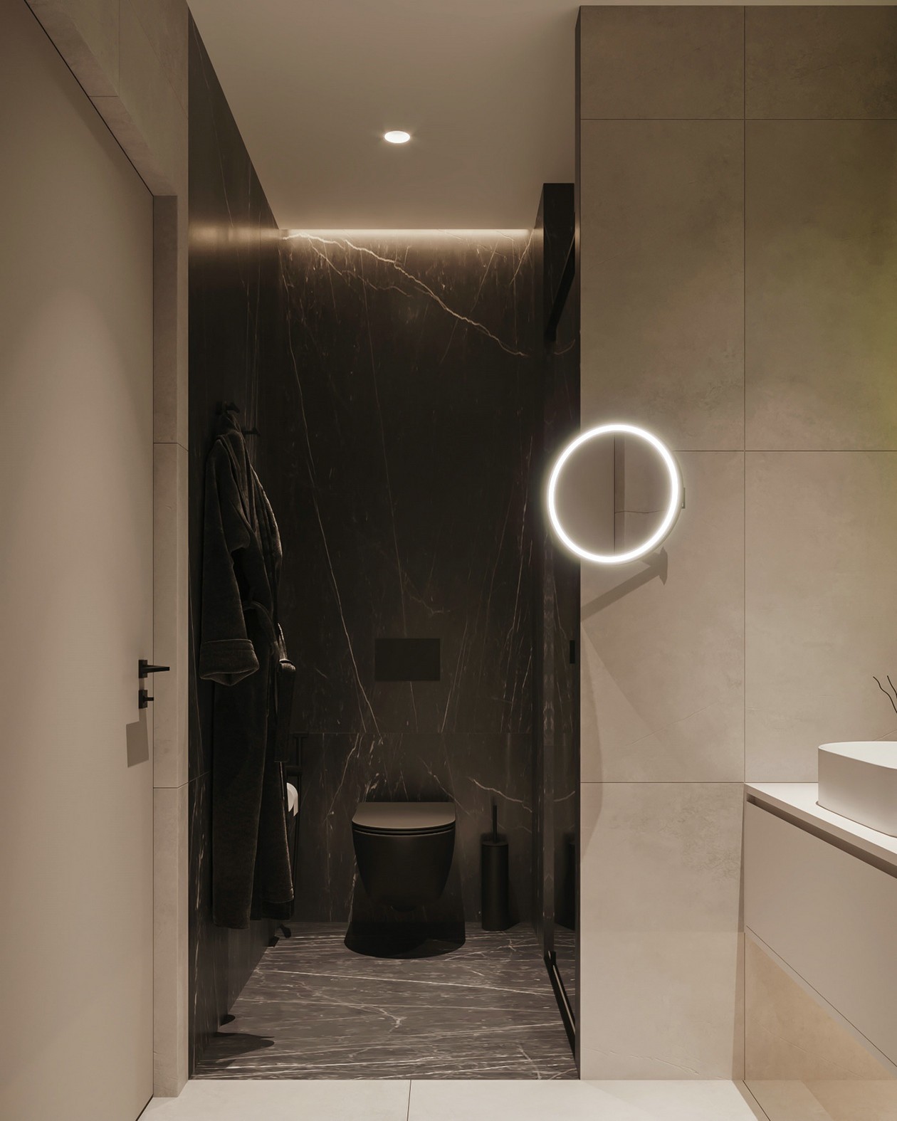 95㎡中性色系公寓设计-23