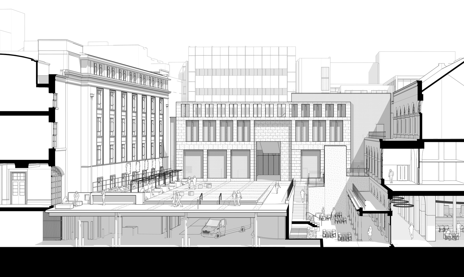 英国伦敦 UCL 校园 Wilkins Terrace 庭院设计-38