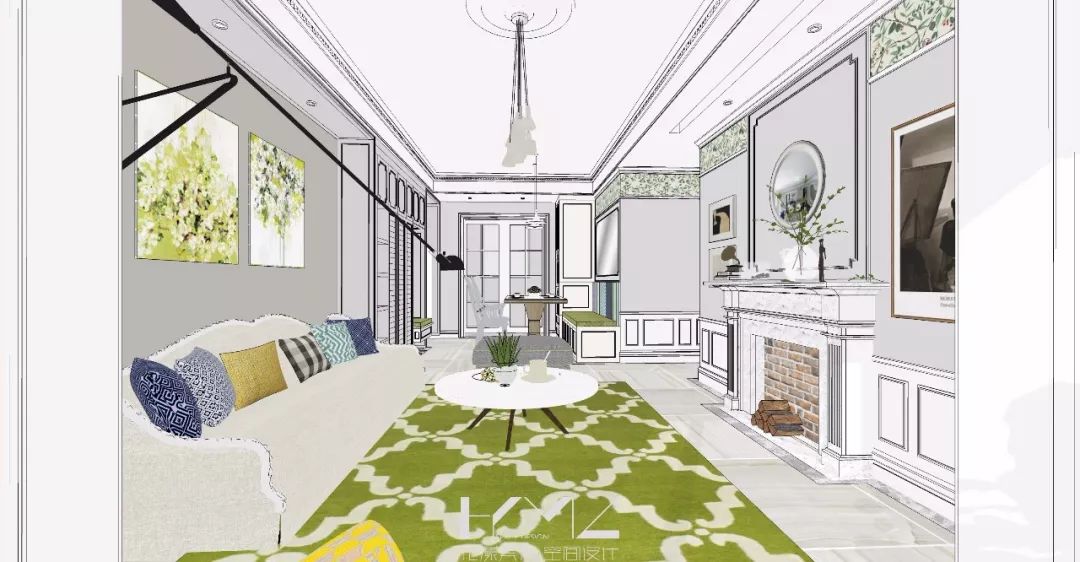 南京新城香悦澜山 124 平米美式田园风设计,温馨雅致-23