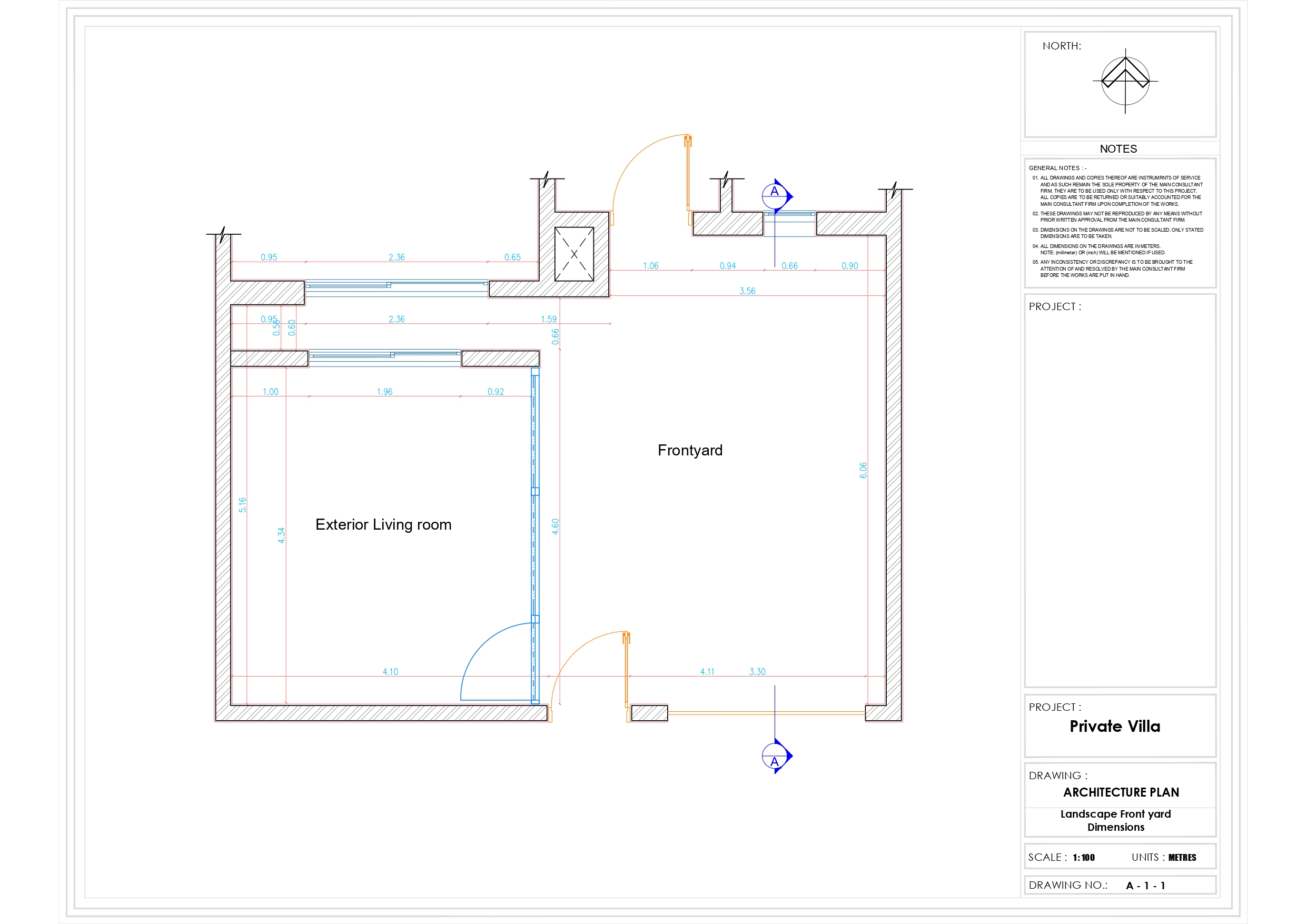 working drawings of backyard&front yard of villa in ksa-0