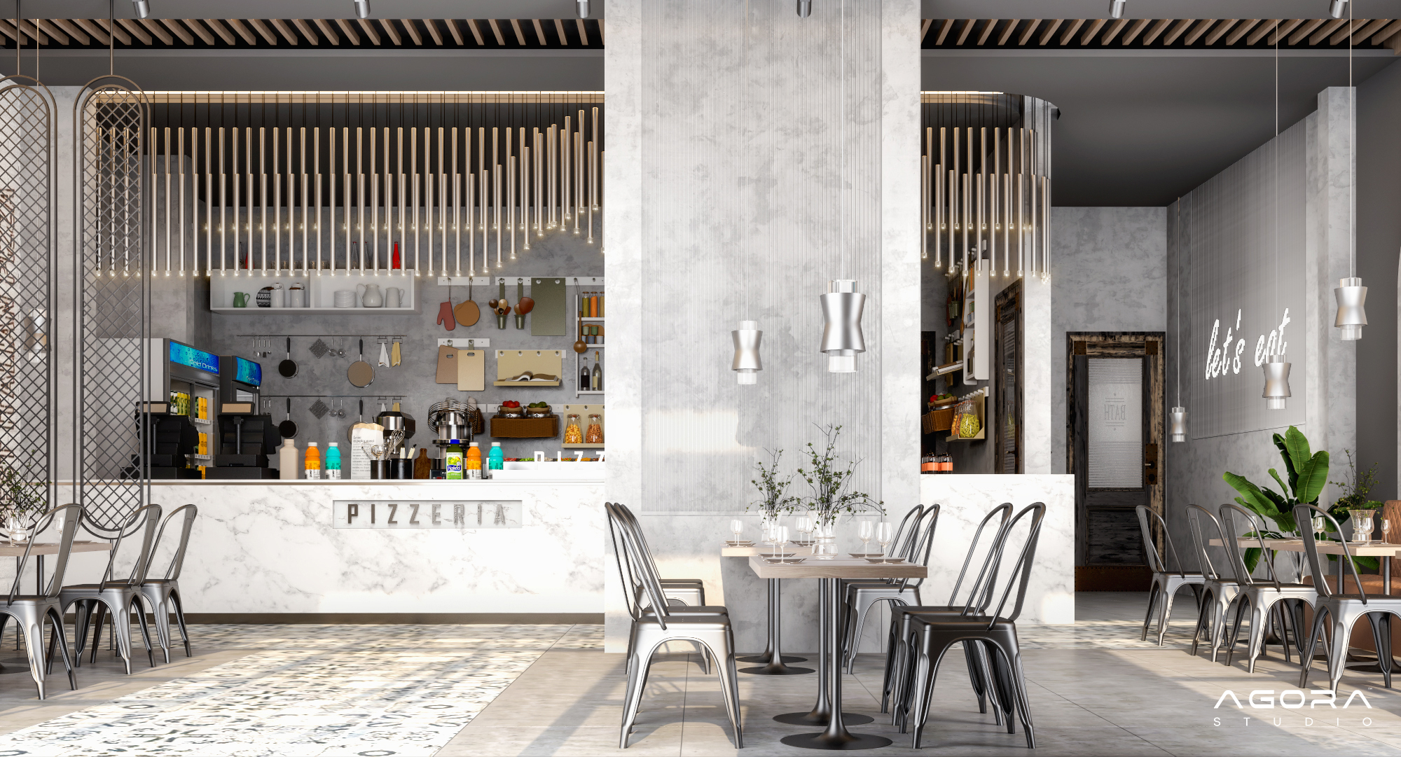 Pizzeria Restaurant（工业风餐厅）丨沙特阿拉伯-8