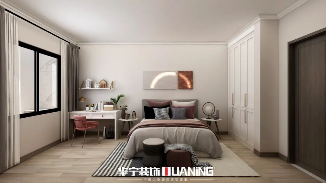 广东华宁装饰 | 古工作品「市值三区」现代风格,温馨雅致-85