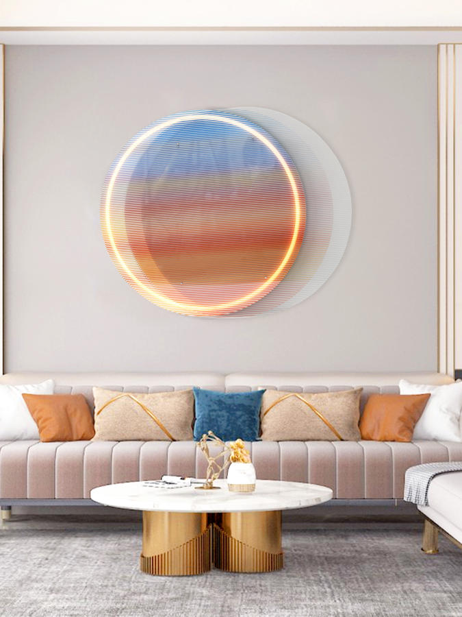 简欧风客厅书房-9