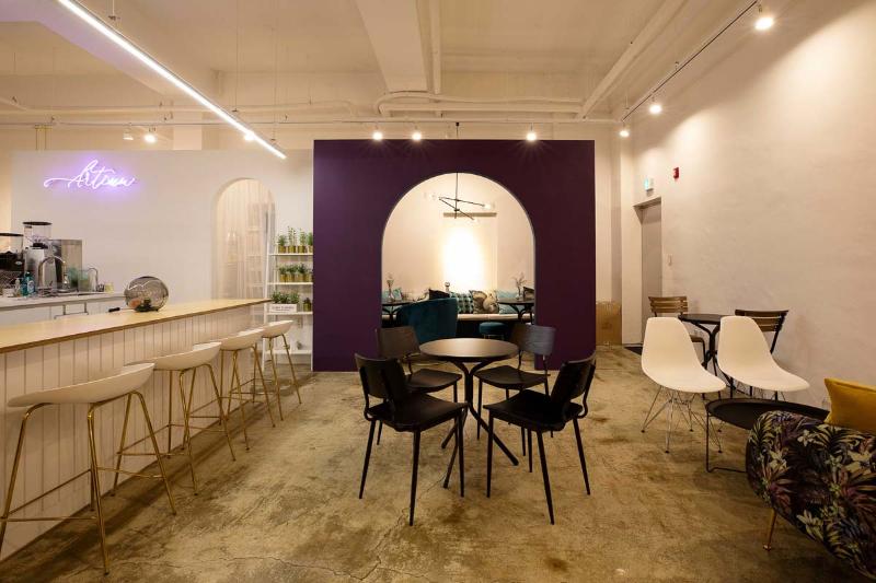 37 平简约咖啡厅，蓝门点睛之笔-11