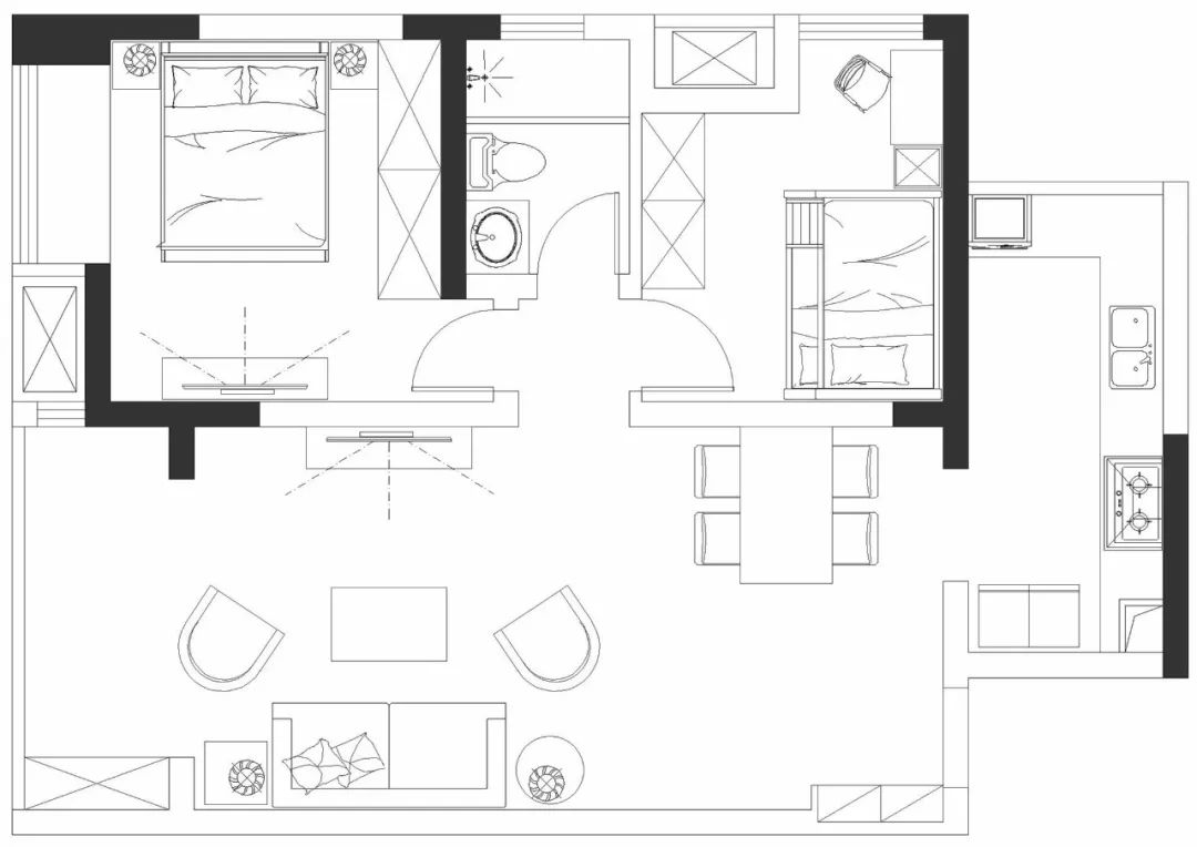 翔龙江畔 — 65㎡北欧，蓝色梦幻的少女心-18