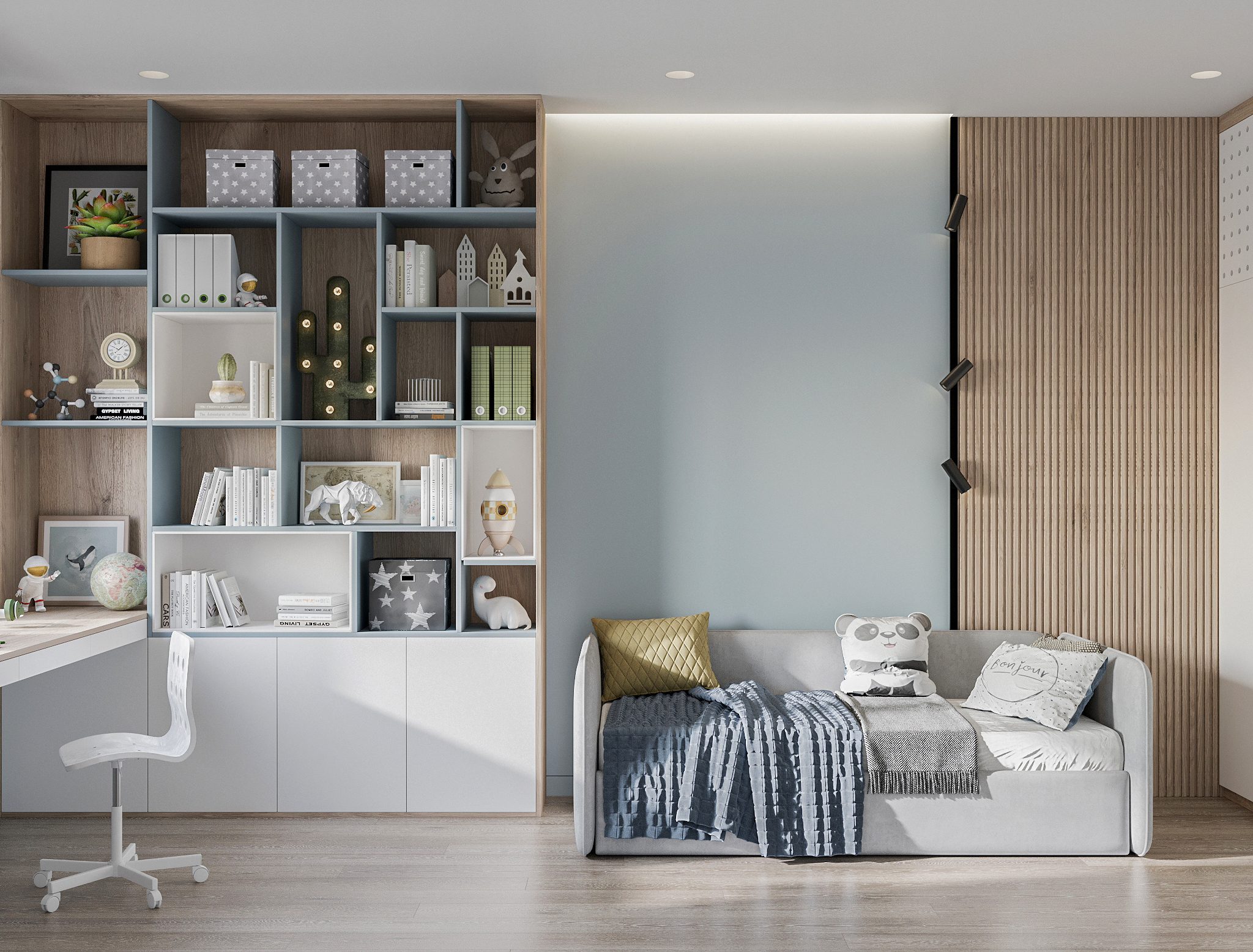 Childroom in blue colors-1