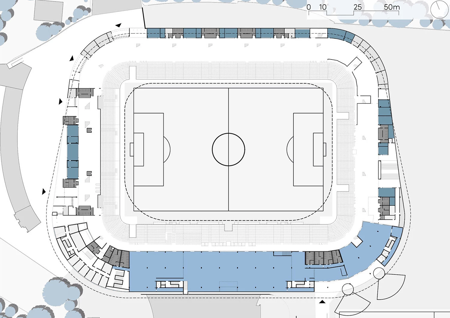 林茨赖夫艾森竞技场丨奥地利丨Markon Architecture ZT GmbH-22