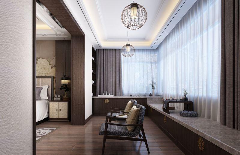 现代中式的对称美学——东方魅影双拼别墅设计-9