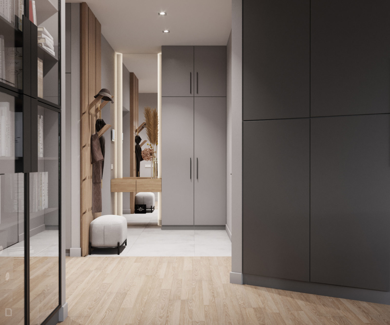 现代简约玄关设计-81