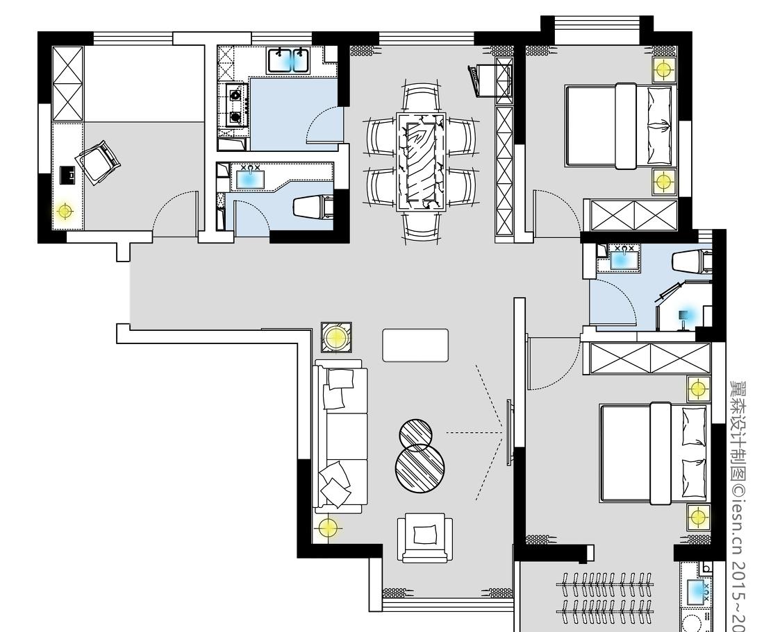 西安融侨城 110㎡北欧风旧房改造,自然舒适家居空间-14