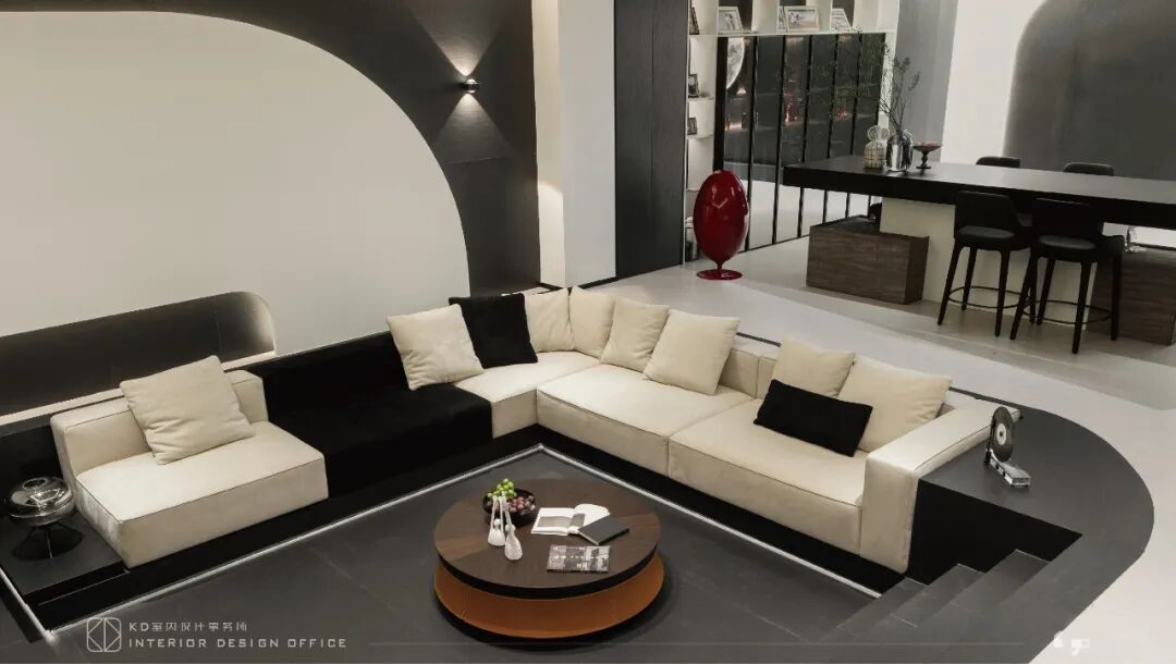 隐于形的交叠  碧桂园天玺450㎡合院别墅丨中国重庆丨KD室内设计事务所-38