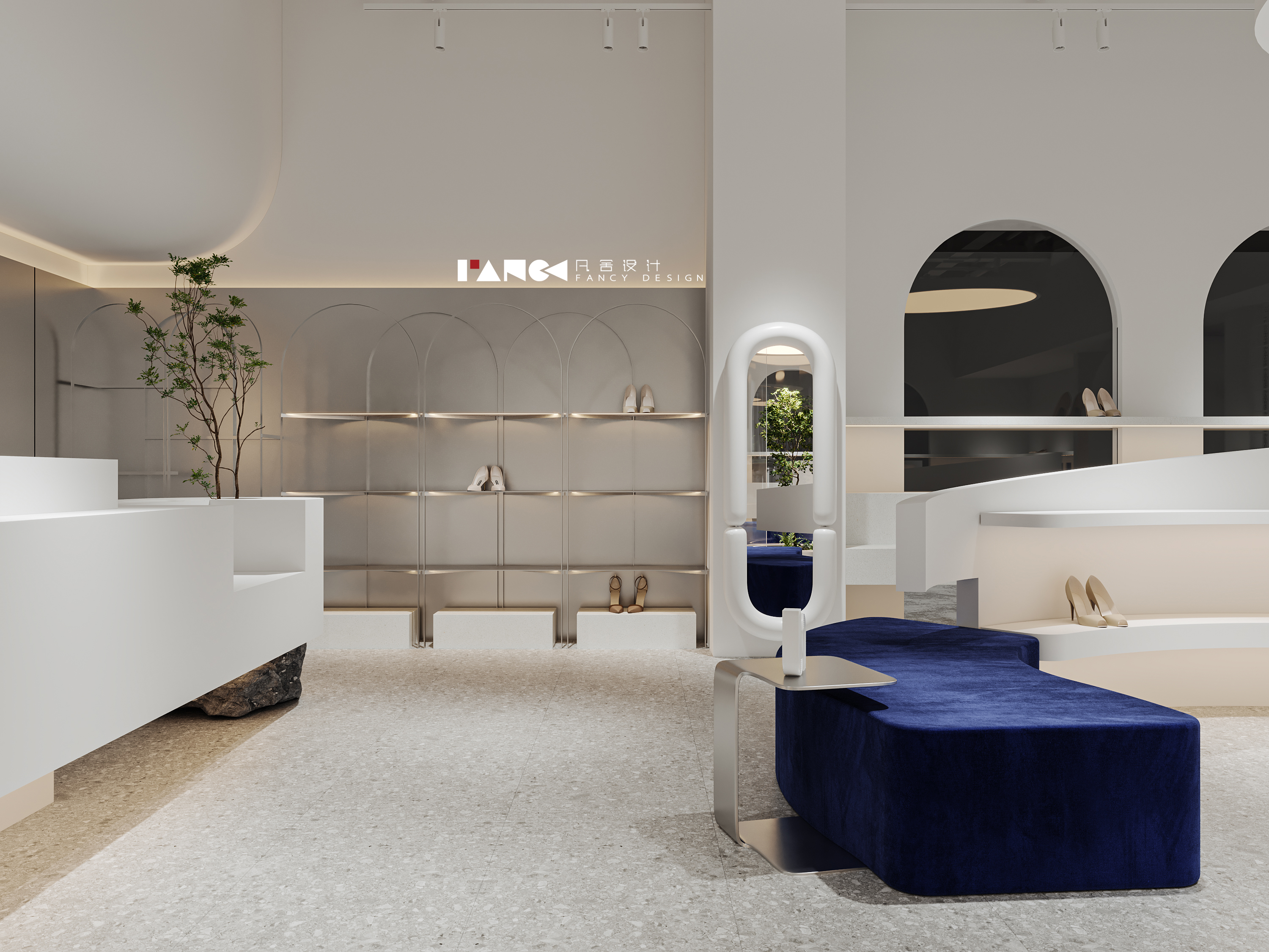 现代风格鞋店效果图表现-7
