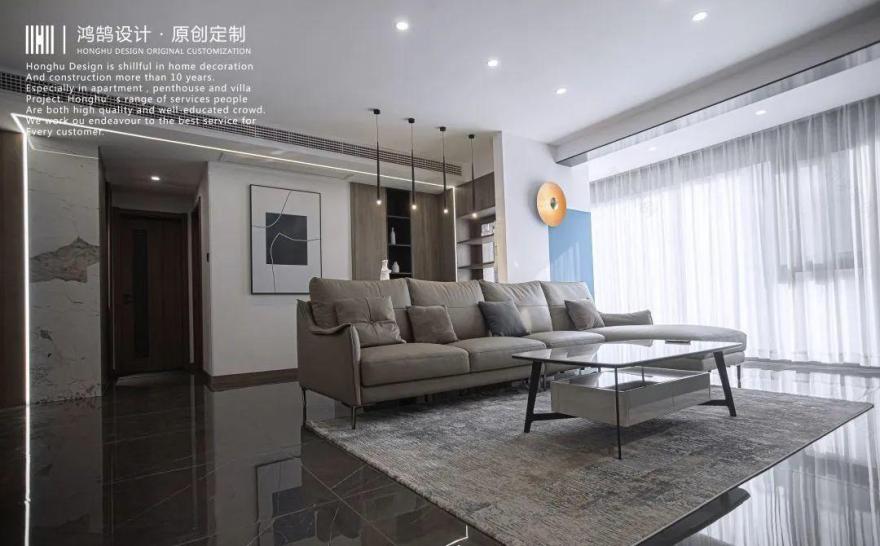现代平层公寓设计丨中国芜湖丨芜湖鸿鹄设计-9