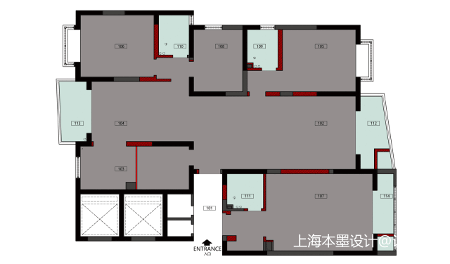 70万元四居及以上218平米装修案例-15