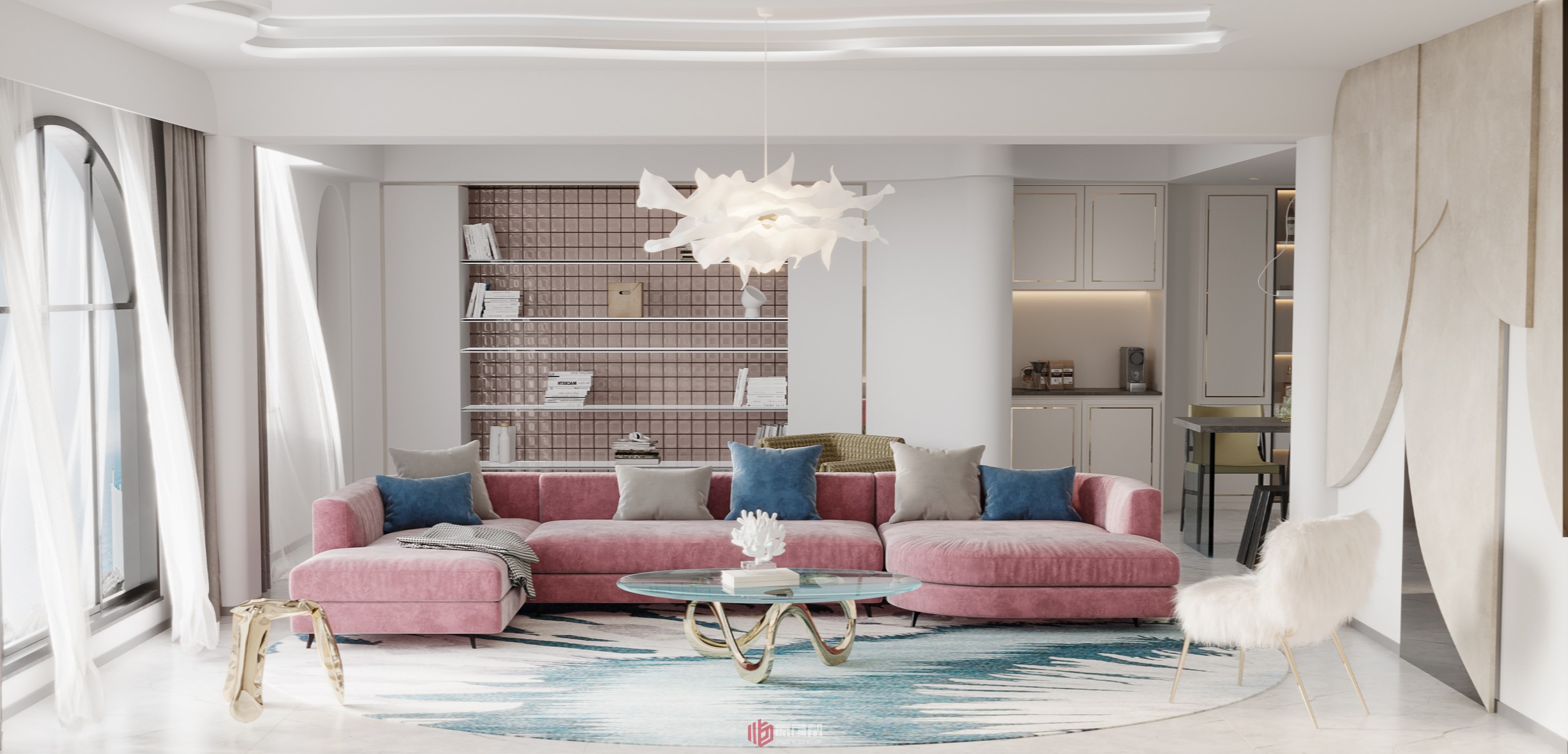 温柔粉系少女心梦幻新家丨中国新余丨新余子拾装饰设计有限公司-14