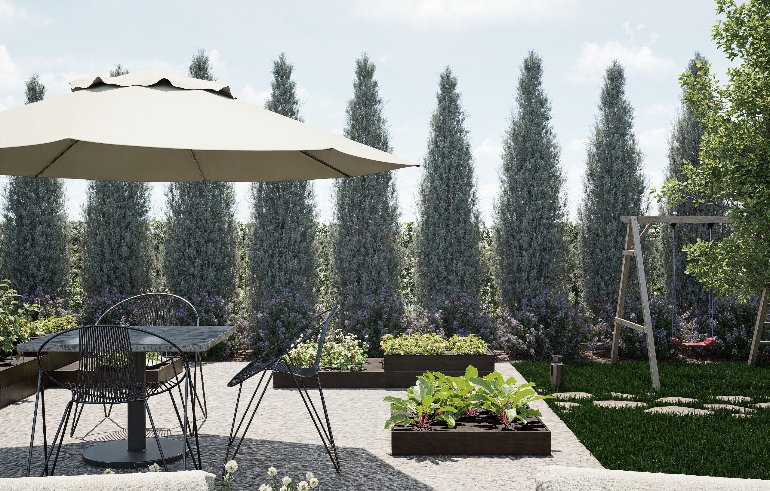 莫斯科某私人住宅景观可视化丨俄罗斯莫斯科-4