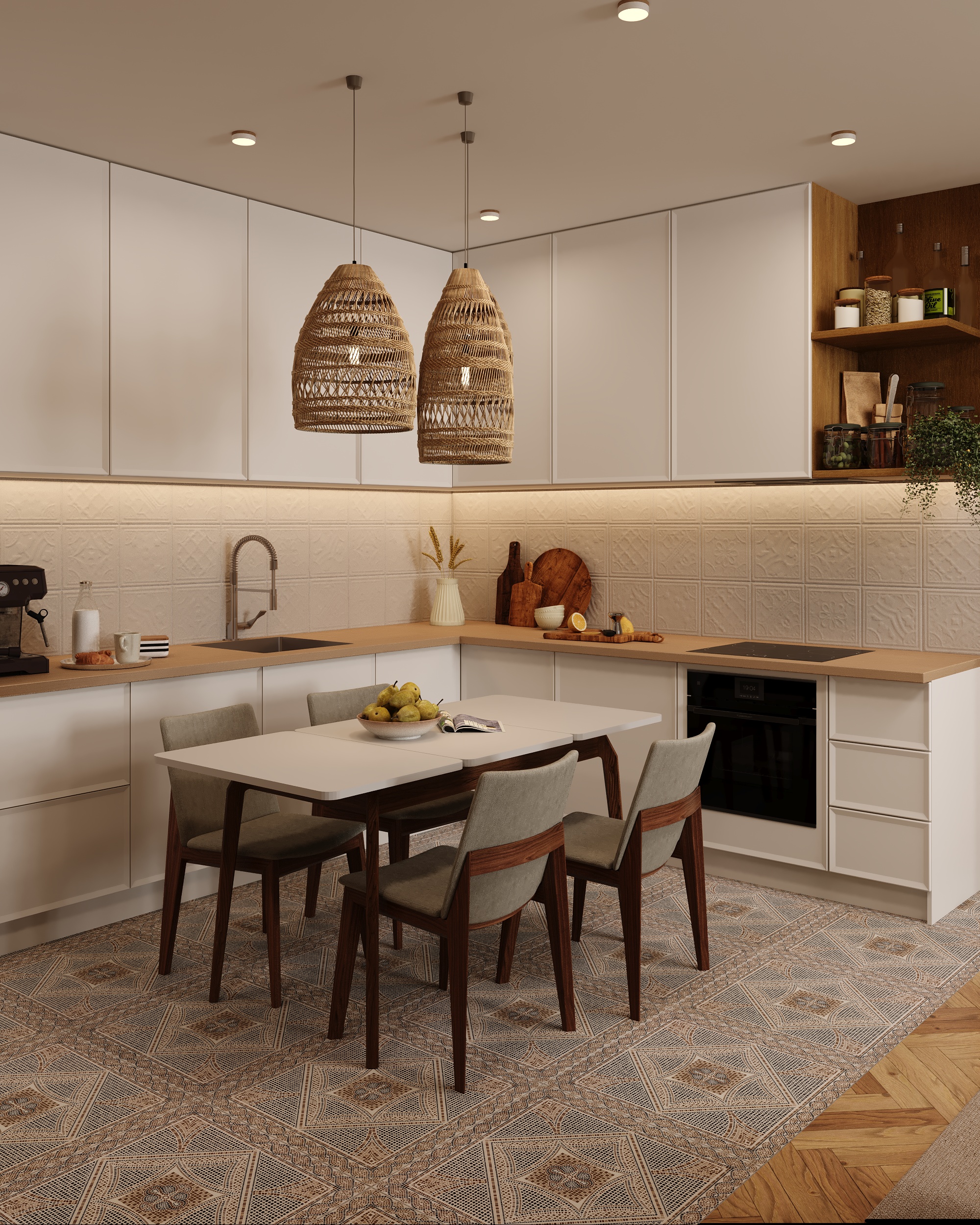 Nordic Warmth — Kitchen & Living Visualization-1