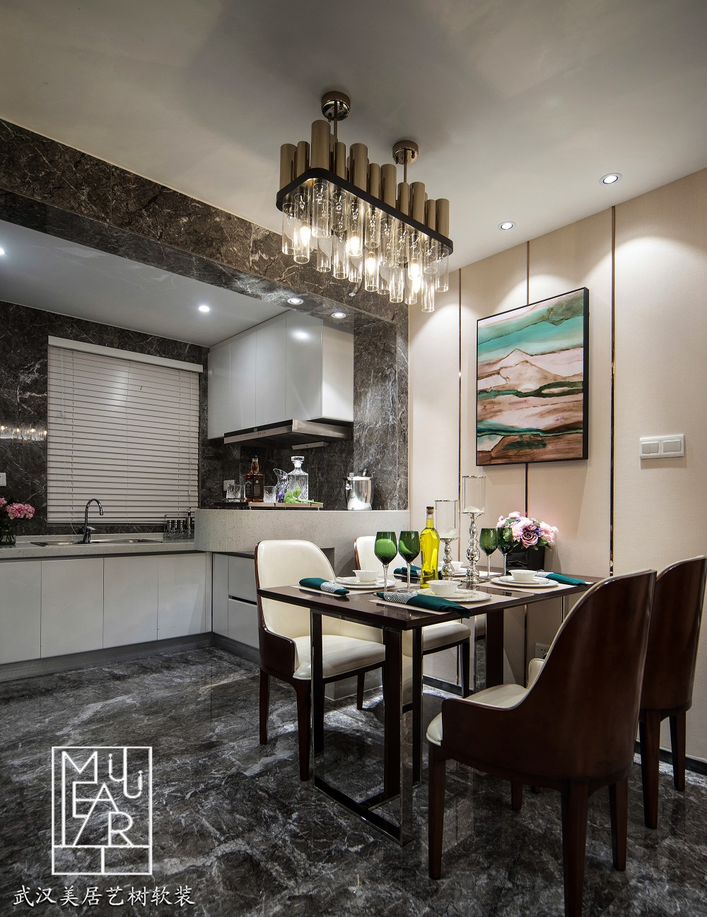 现代港式风格打造 100㎡优雅轻奢空间-14