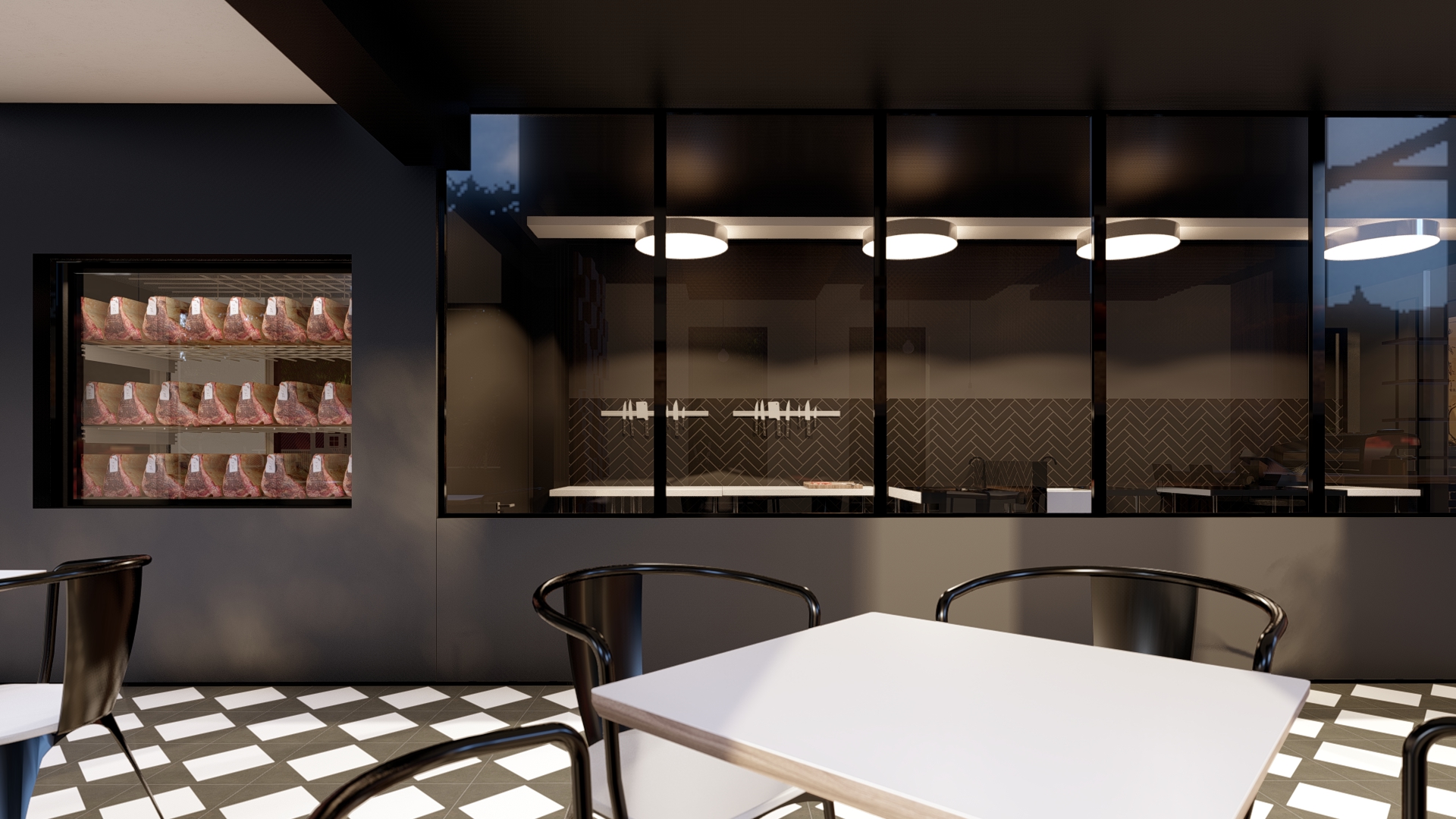 Deli Market & Restaurant Interior Design Concept-6