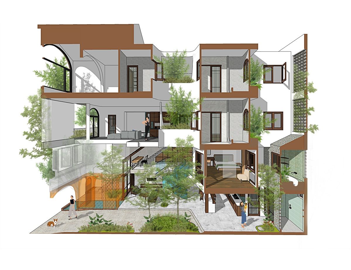 宁静质感家居，混凝土与木头的温暖对话-1