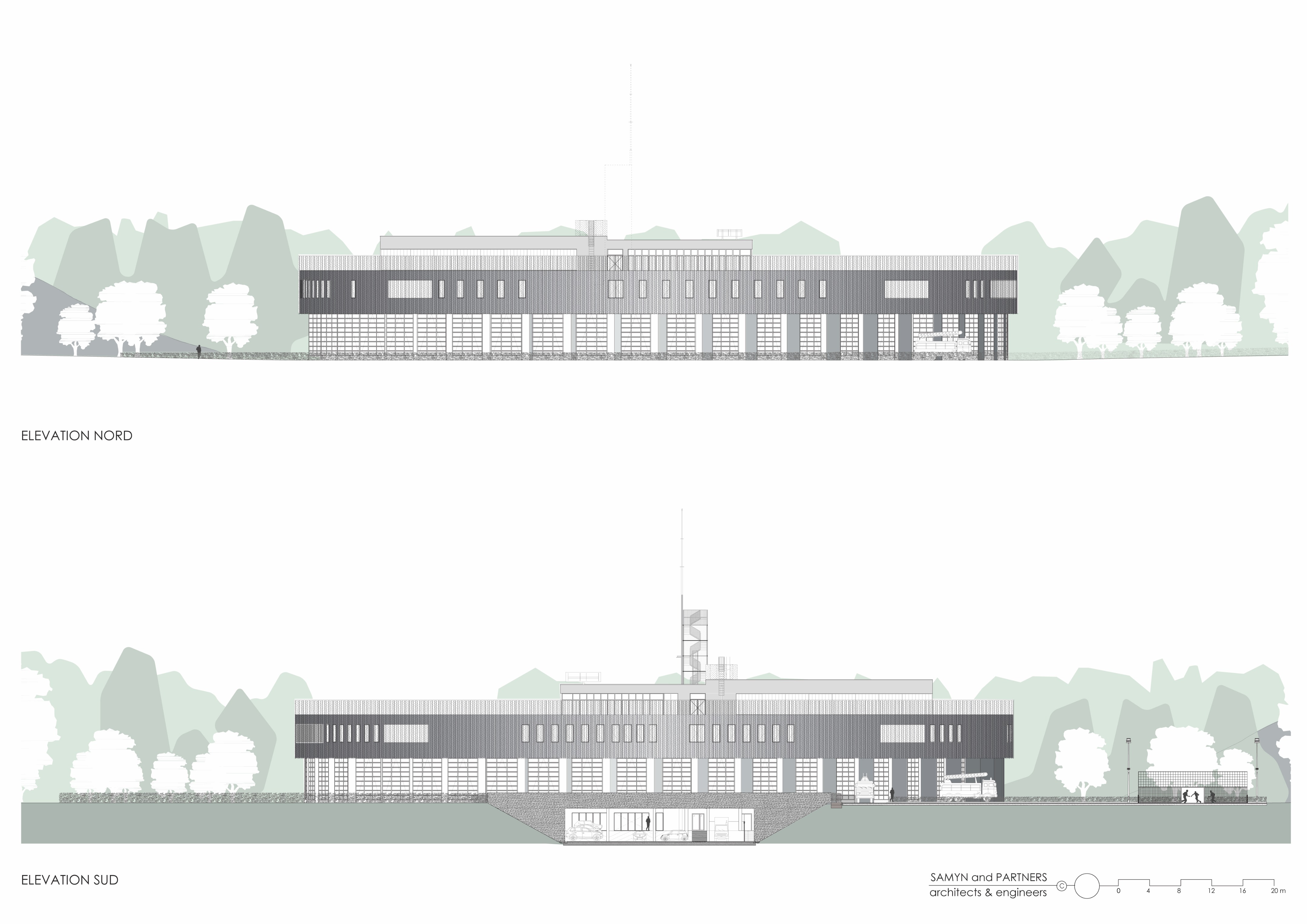 简约功能,环保节能的消防站设计-94