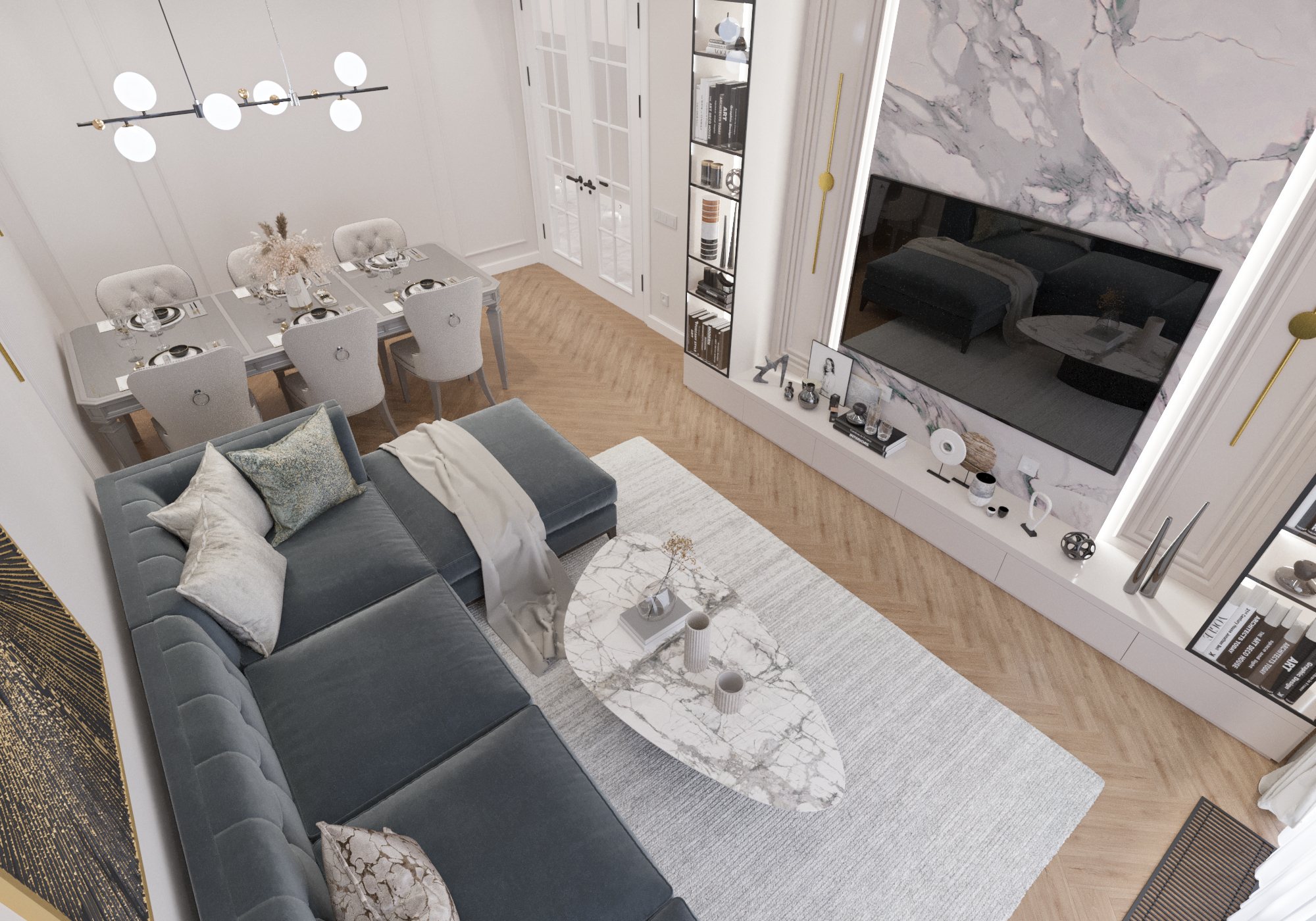 Apartment design 113m2 + Terrace 20m2. Tashkent-6