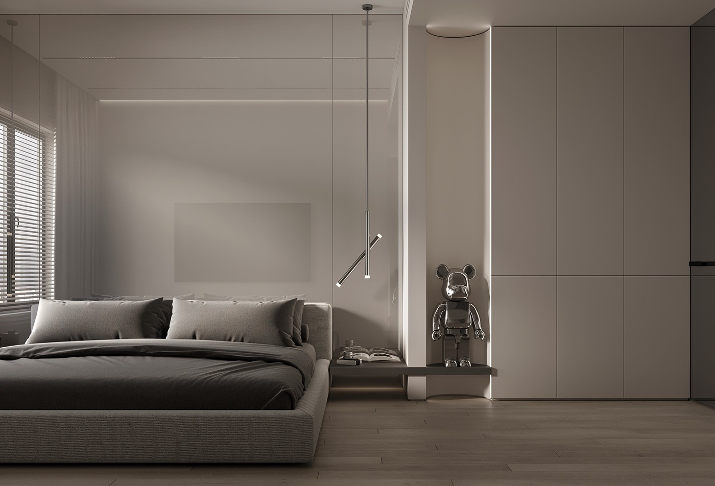 80平 现代简约空间设计-17