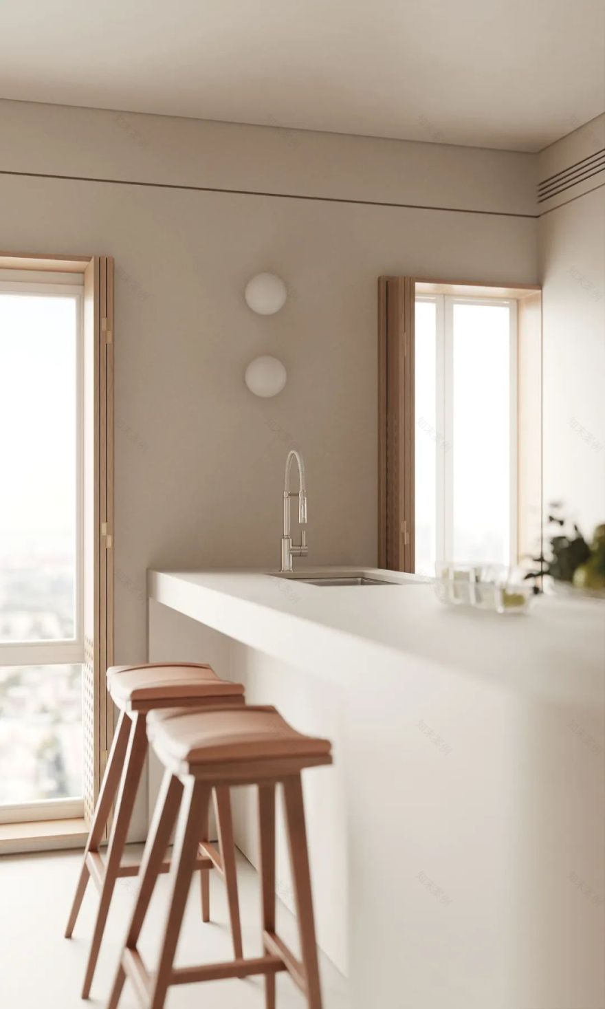 心灵归属之所,恣意的奶油系极简风 | 与空间设计-27