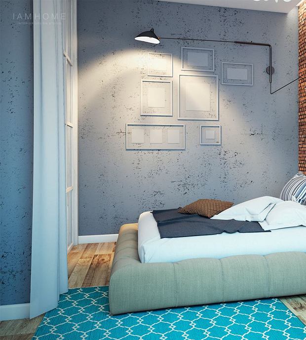 现代灰蓝色调公寓室内设计丨俄罗斯I AM HOME室内设计工作室-37