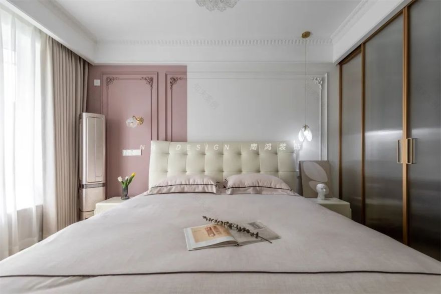 杭州府苑新村104㎡轻法式浪漫家居设计丨中国杭州丨浙江南鸿装饰-69