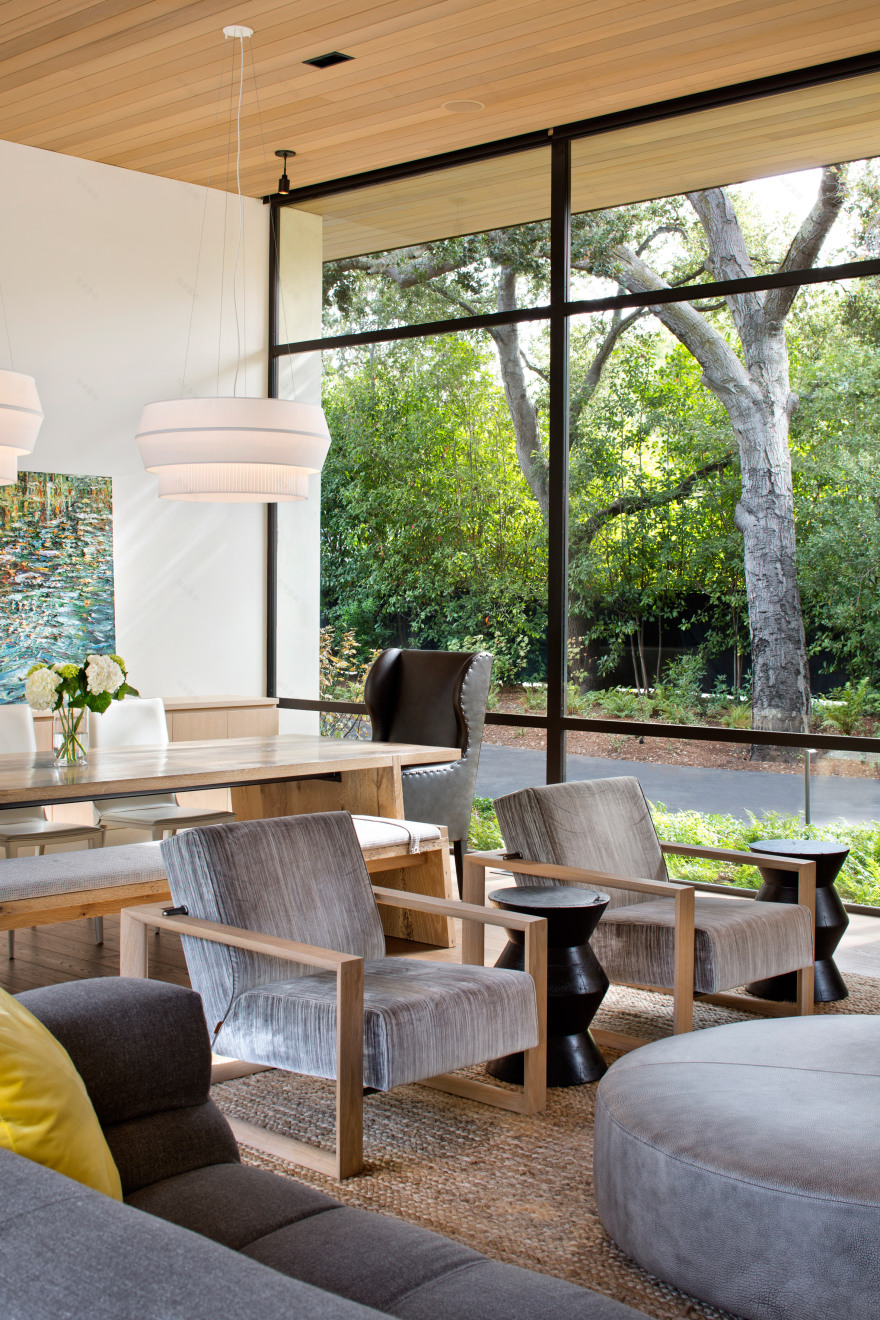 Northern California home by Arcanum Architecture sprawls along verdant lot-12