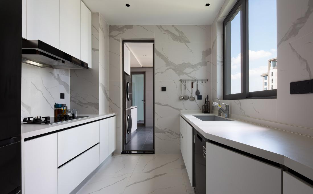 200㎡大平层现代简约风黑白艺术空间-47