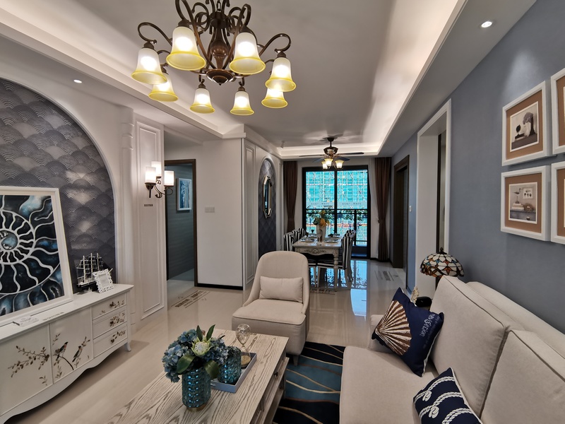 汕头龙光熙海岸C户型地中海风格样板房设计-7