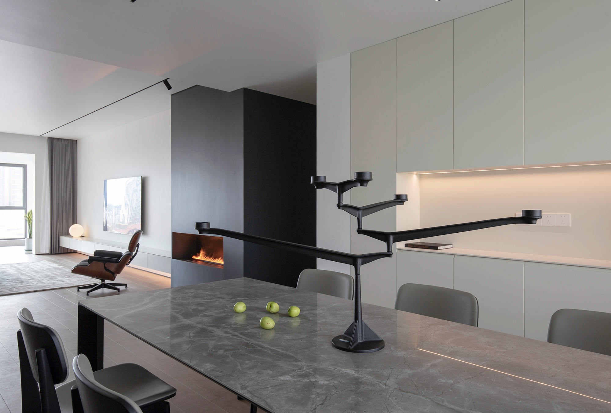 剑桥湾大平层简约空间设计-10